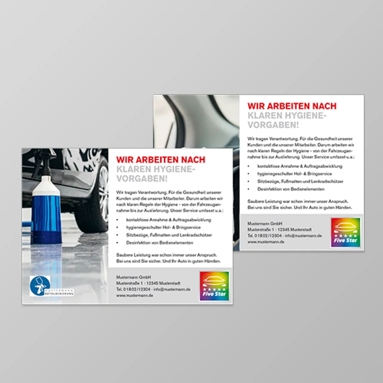 Personalisierte Anzeige "Hygienevorgaben"